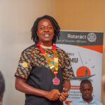 District 9212 Rotaract Representative (DRR) Peter Mwarangu club visit to Rotaract clubs in Kisumu.